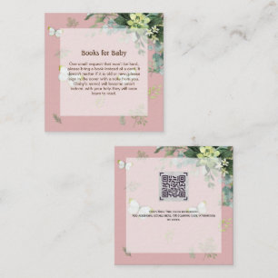 Elegant Greenery Book Request Poem Boys oder Girls Mitteilungskarte