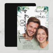 Elegant Greenery Border Wedding Einladung (Vorne/Hinten)