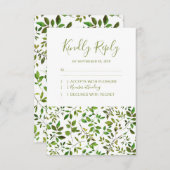 Elegant Greenery Botanical Foliage Wedding RSVP (Vorne/Hinten)