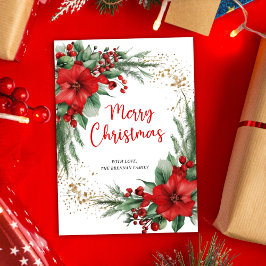 Elegant Greenery Botanical Frohe Weihnachten