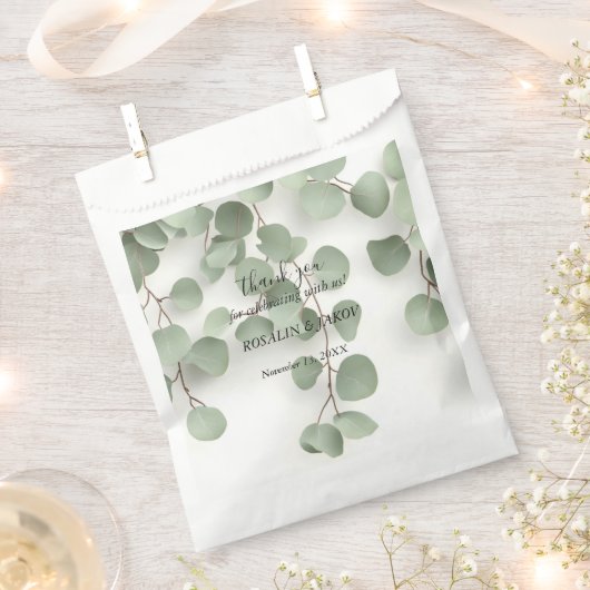 Elegant Greenery Botanical Geschenktütchen (Ausgeschnitten)