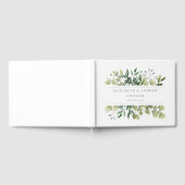 Elegant Greenery Botanical Wedding Guest Book Gästebuch (Voll)