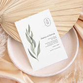 Elegant Greenery Botanical Wedding Invitation Einladung