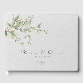 Elegant Greenery Botanical Wedding Invitation Gästebuch