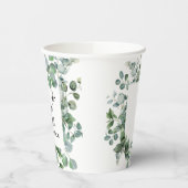 Elegant Greenery Botanical wedding  Pappbecher (Links)