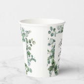 Elegant Greenery Botanical wedding  Pappbecher (Rechts)