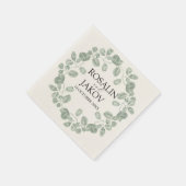Elegant Greenery Botanical Wedding Serviette (Ecke)