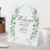 Elegant Greenery Botanical Wedding Sign Sockelschild (In Situ)