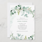 Elegant Greenery | BRAUTPARTY Einladung (Vorderseite)