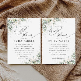 Elegant Greenery Bridal Shower Invitation Einladung