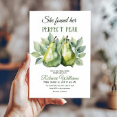 Elegant Greenery Brunch Perfect Pear Brautparty Einladung