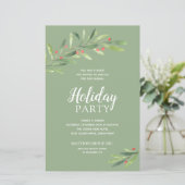 Elegant Greenery Budget Einladungen (Stehend Vorderseite)