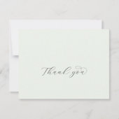 Elegant Greenery Coordinate Danke Card (Vorderseite)