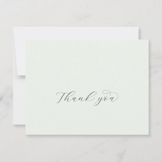 Elegant Greenery Coordinate Danke Card (Vorderseite)