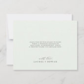 Elegant Greenery Coordinate Danke Card (Rückseite)