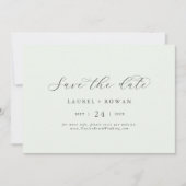 Elegant Greenery Coordinate Horizontal Save The Date (Vorderseite)