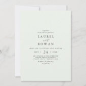 Elegant Greenery Coordinate Lässig Wedding Einladung (Vorderseite)