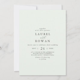 Elegant Greenery Coordinate Lässig Wedding Einladung