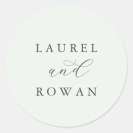 Elegant Greenery Coordinate Wedding Umschlag Aufkl Runder Aufkleber