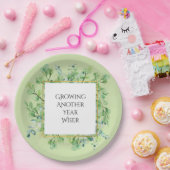 Elegant Greenery Custom Geburtstagsparty Teller (Party)