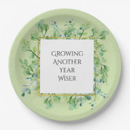 Elegant Greenery Custom Geburtstagsparty Teller