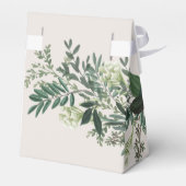 Elegant Greenery Custom Monogram Fevor Box Geschenkschachtel (Rückseite)