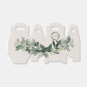 Elegant Greenery Custom Monogram Gable Favor Box Geschenkschachtel (Ungefaltet)