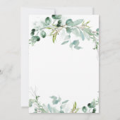 Elegant Greenery | Dusche für Paare Einladung (Rückseite)