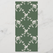 Elegant Greenery Editable Wedding Dinner Menu Menükarte (Rückseite)