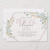 Elegant Greenery Einladung (Vorderseite)