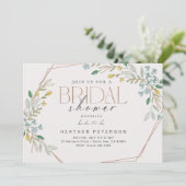 Elegant Greenery Einladung (Stehend Vorderseite)