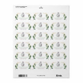 Elegant Greenery Elephant Return Address Label Adressaufkleber (Vorne)