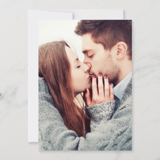 Elegant Greenery Emerald Gold Foto Wedding Einladung (Rückseite)