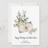 Elegant Greenery Envelope Weihnachten (Vorderseite)
