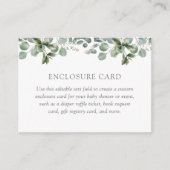 Elegant Greenery Eucalyptus Baby Shower Custom Begleitkarte (Vorderseite)