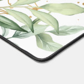 Elegant Greenery Eucalyptus Blätter Name Desk Mat Schreibtischunterlage (Ecke)