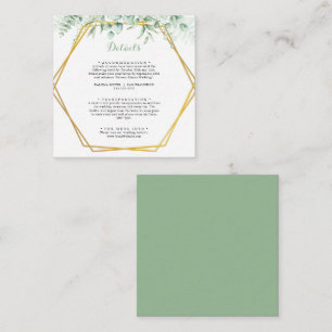 Elegant Greenery Eucalyptus Blätter Wedding Begleitkarte