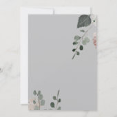 Elegant Greenery Eucalyptus Blätter Wedding Invita Einladung (Rückseite)