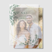 Elegant Greenery Eucalyptus Blätter Wedding Pergament Einladungen (Versatz (Ehepaar))