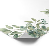 Elegant Greenery Eucalyptus Blätter Wedding Poster (Ecke)