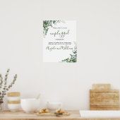 Elegant Greenery Eucalyptus Blätter Wedding Poster (Küche)