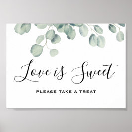 Elegant Greenery Eucalyptus Blätter Wedding Poster