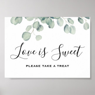 Elegant Greenery Eucalyptus Blätter Wedding Poster