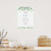 Elegant Greenery Eucalyptus Blätter Wedding Poster (Küche)