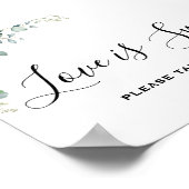 Elegant Greenery Eucalyptus Blätter Wedding Poster (Ecke)