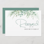 Elegant Greenery Eucalyptus Blätter Wedding Reserv (Vorne/Hinten)