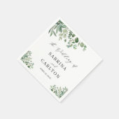 Elegant Greenery Eucalyptus Blätter Wedding Serviette (Ecke)