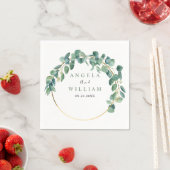 Elegant Greenery Eucalyptus Blätter Wedding Serviette (Beispiel)