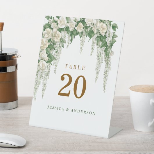 Elegant Greenery Eucalyptus Blätter Wedding Sockelschild (In SItu)