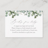 Elegant Greenery Eucalyptus Books for Baby Begleitkarte (Vorderseite)